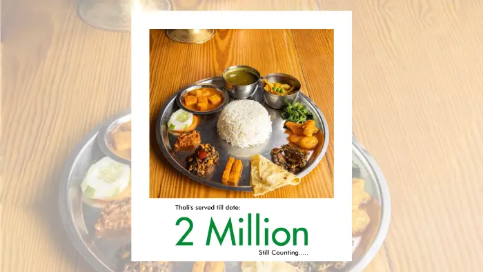image displaying thakali set with sales information